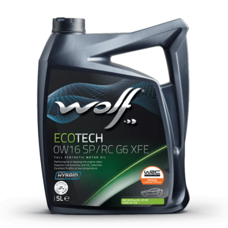 Масло моторное 0w16 син. WOLF ECOTECH 0W16 SP/RC G6 XFE 5л (SP/RC/GF-6A) /кор.4шт/
