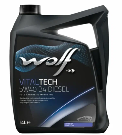 Масло моторное 5w40 син. WOLF VITALTECH  B4 DIESEL 4л (SN/CF/A3/B4) /кор.4шт/