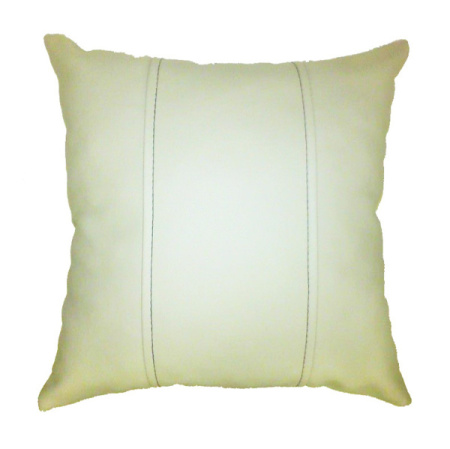 Подушка декоративная из экокожи, без логотипа светлая/на вывод