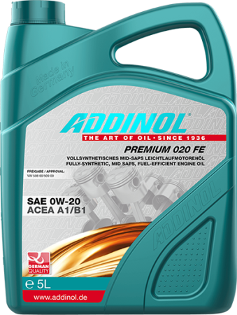Масло моторное 0W-20 син Premium FE ADDINOL, 5л