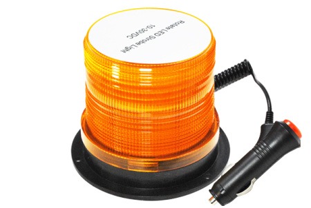 Маяк проблесковый на магните 12В желтый (стакан) H=105 мм 48 LED светодиодный