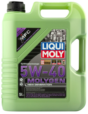Масло моторное 5w40 син LIQUI MOLY Molygen New Generation 5л под заказ