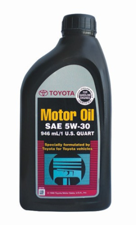 Масло моторное 5w30 п/с TOYOTA MOTOR OIL 1л USA пласт.(черная канистра) (SN) /кор.12шт/