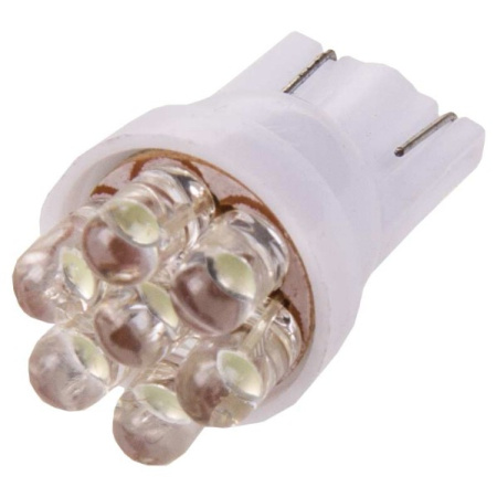Лампа диод T10(W5W) 24V 7LED диодов 1-конт Белая SKYWAY Салон, габариты, номер, стопы min2/уп.20шт./