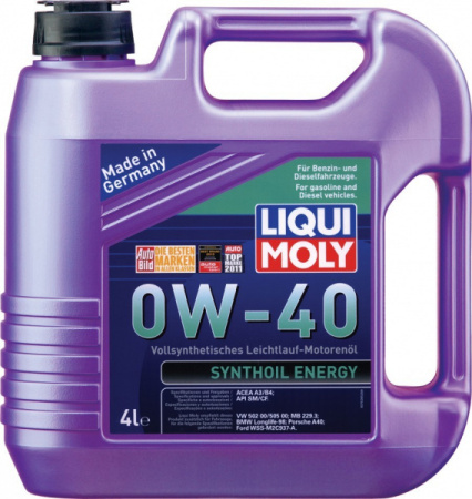 Масло моторное 0w40 син LIQUI MOLY Synthoil Energy 4л под заказ