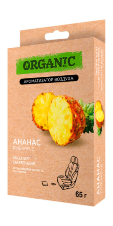 Освежитель под сиденье "Ананас" 65гр /кор.12 шт/вывод