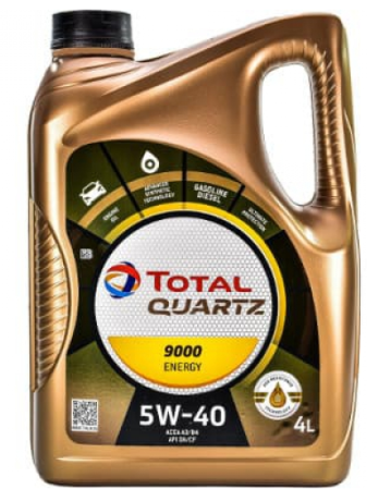 Масло моторное 5W40 син.TOTAL QUARTZ 9000 4л /кор.3шт/