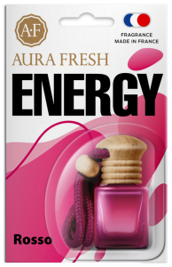 Освежитель подвесной бутылочка Aura Fresh  "ENERGY Rosso" 6ml/кор.20шт/НА ВЫВОД