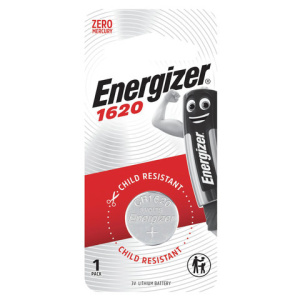 Батарейка Energizer Lithium CR1620 BP1/ 1шт таблетка/кор.10шт/ на вывод