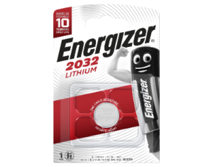 Батарейка Energizer Lithium CR 2032 FSB1, 1шт в блистере, таблетка /кор.10шт./