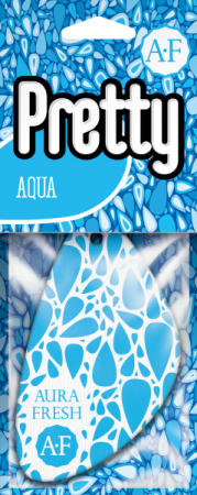 Освежитель подвесной картонный Aura Fresh  "PRETTY Aqua" /кор.40шт/НА ВЫВОД